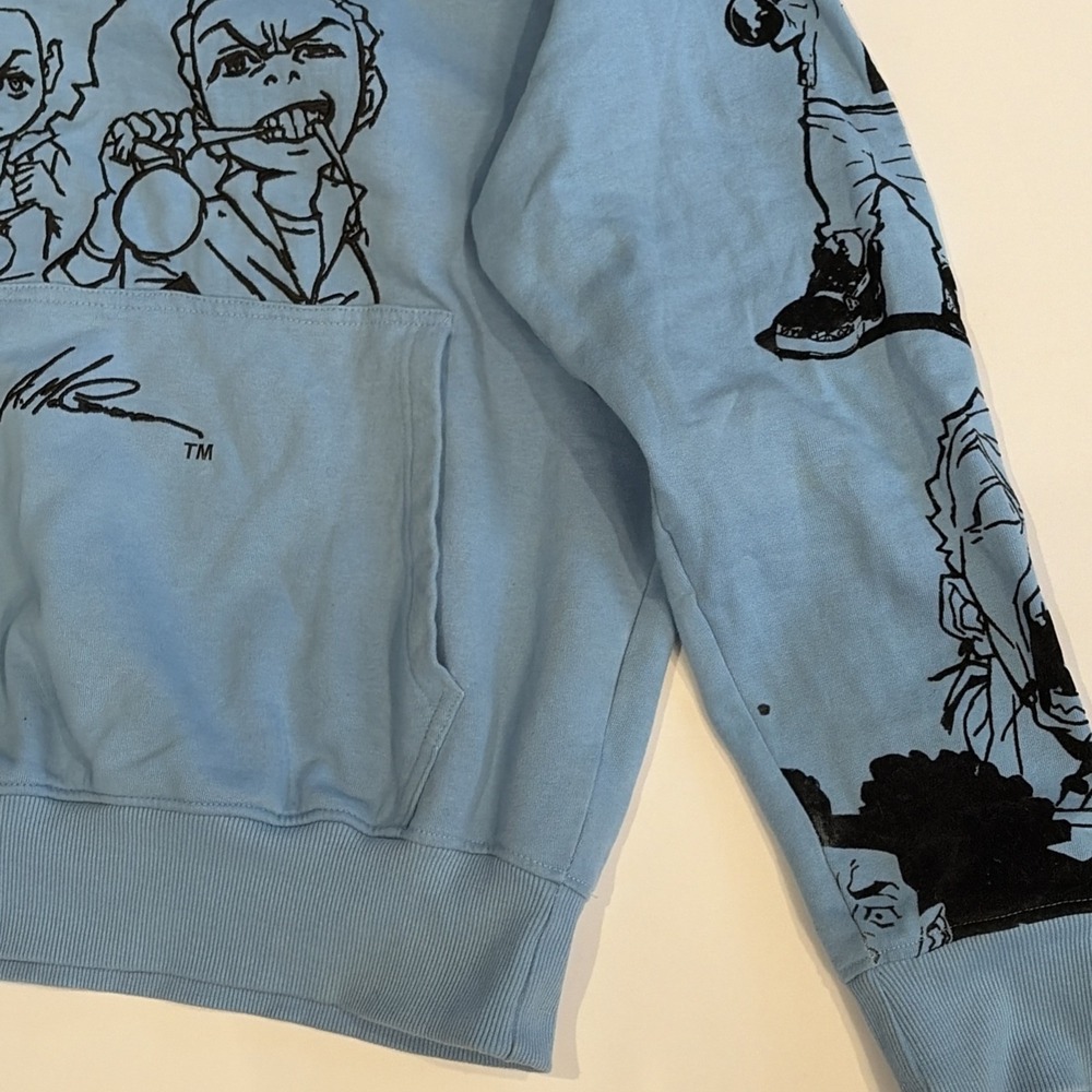 DEKRYPTIC  X  THE  BOONDOCKS   - GOLD  WINNERS OUTLINE BLUE HOODIE 2XL - Picture 8 of 16